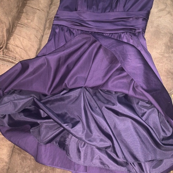 David Bridal Purple Strapless midi dress with pockets size 16 - Picture 6 of 12